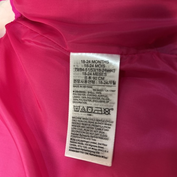 GAP Toddler Girl ColdControl Floral Puffer Vest Size 18-24‎ Months - Picture 5 of 6